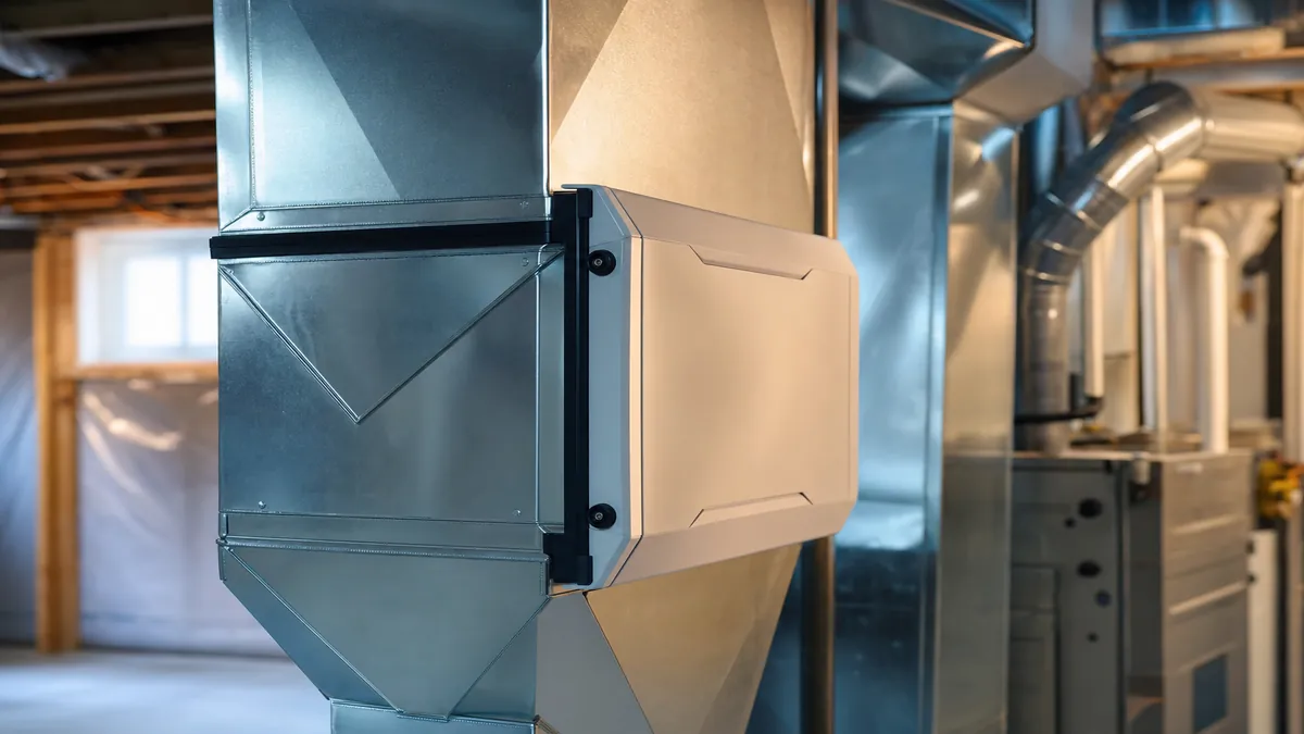 In-duct whole-home air purifier installed in residential ductwork